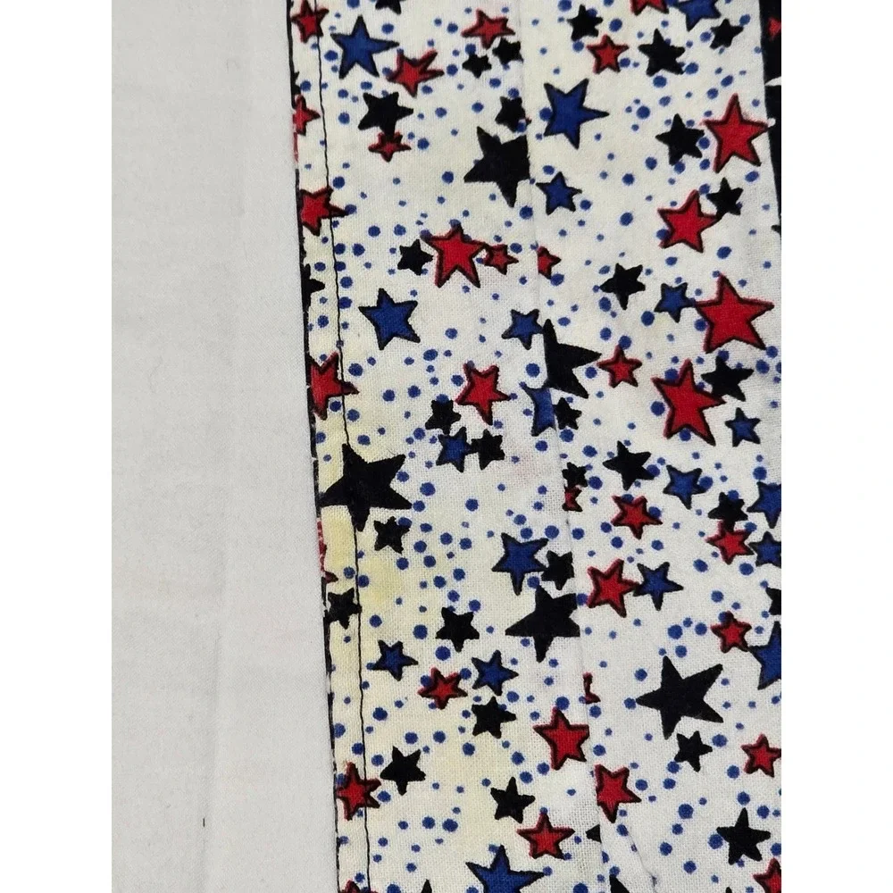 Set of 2 Patriotic Star Quilted‎ Placemats Red White Blue Americana Table/0228